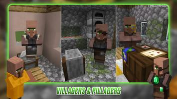 Villagers & Pillagers Mincraft poster