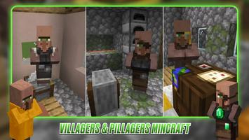 Villagers & Pillagers Mincraft Cartaz