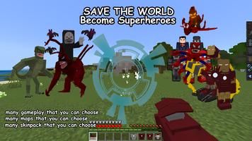 Superheroes Mod for Minecraft постер