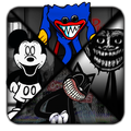 Scary Cartoon but FNF Characte