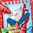 Spider super hero coloring man icône