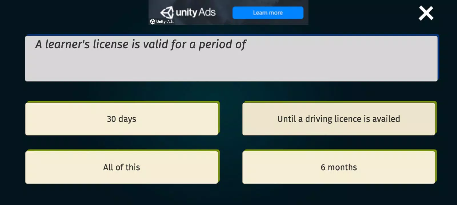 Indian driving test simulator