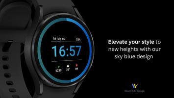 Sky Blue Watch Face 截图 3