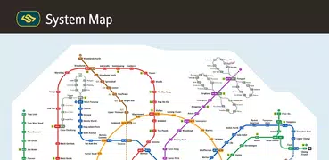 Singapore MRT e LRT Mapa 2023