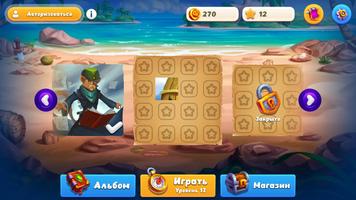 Pirate Mahjong: Offline puzzle Affiche