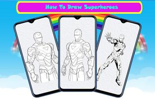 How to Draw SuperHeroes syot layar 1