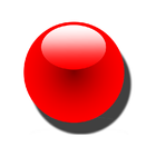 Balle rouge icône