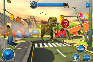 Wild Dino City Rampage: T-Rex Simulator Affiche