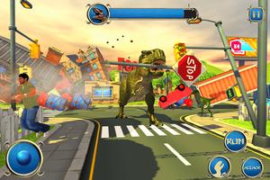 Wild Dino City Rampage: T-Rex Simulator Cartaz