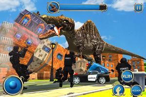 Wild Dino City Rampage: T-Rex Simulator imagem de tela 1