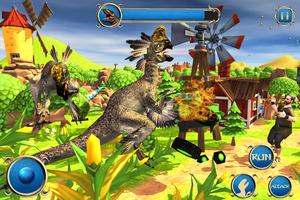 Wild Dino City Rampage: T-Rex Simulator imagem de tela 2