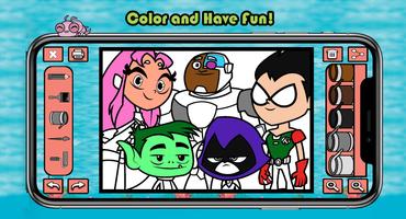 Teen Titans Coloring скриншот 3