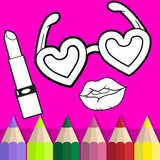 Pages de coloriage de rouge à lèvres Beauty MakeUp icône