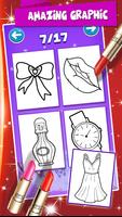 Beauty MakeUp lipstick Coloring Pages syot layar 1