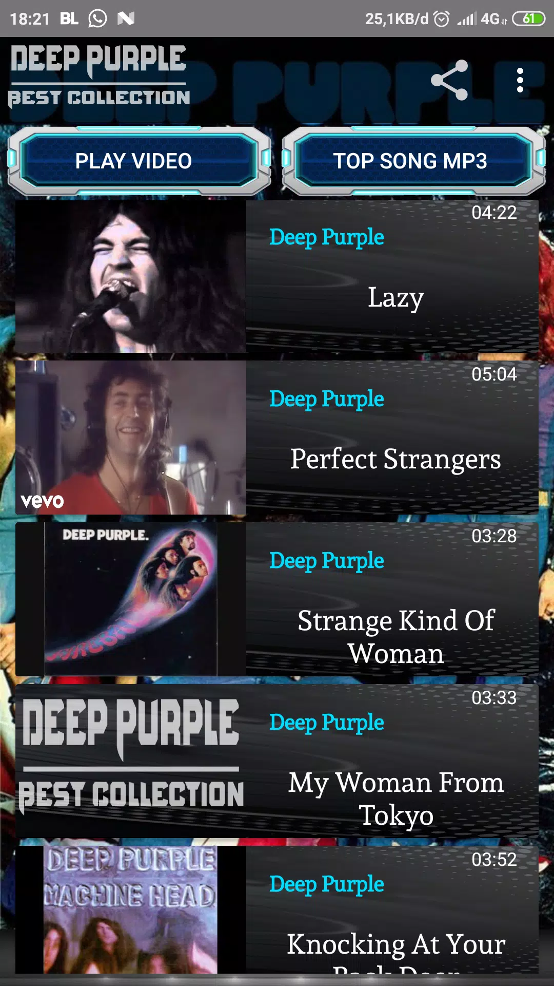 Deep Purple ~ The Best Of Music Video Offline APK per Android Download