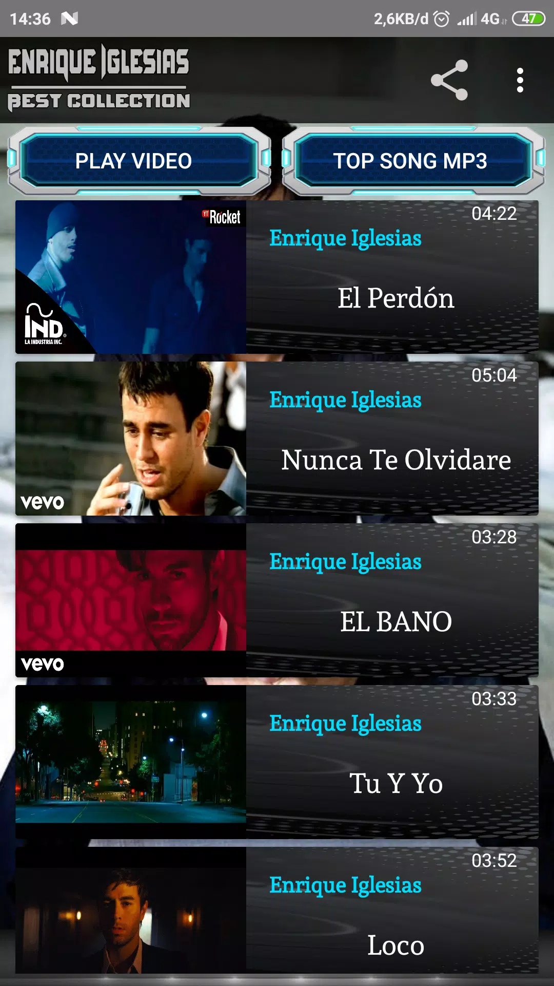 Enrique Iglesias ~ The Best Video and MP3 Offline APK pour Android  Télécharger