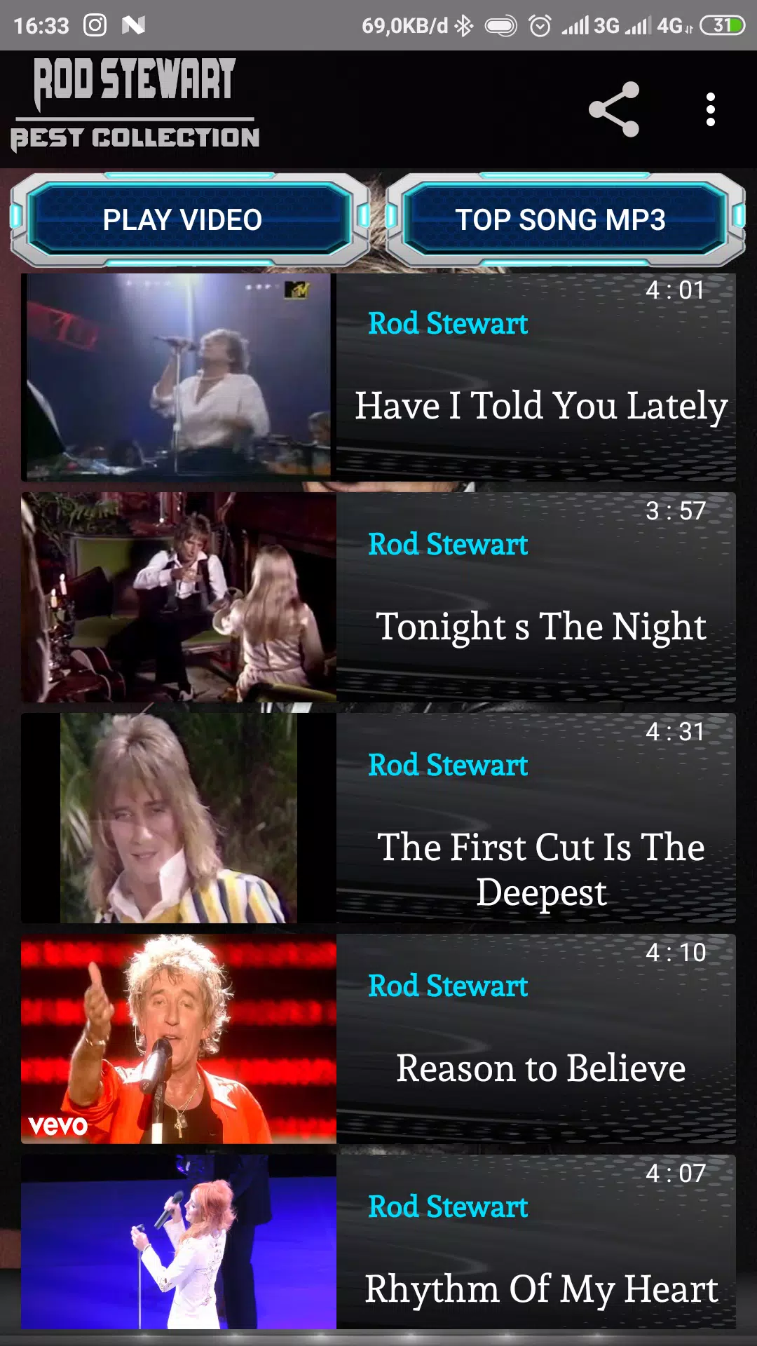 Rod Stewart ~ The Best Music Video Offline APK for Android Download