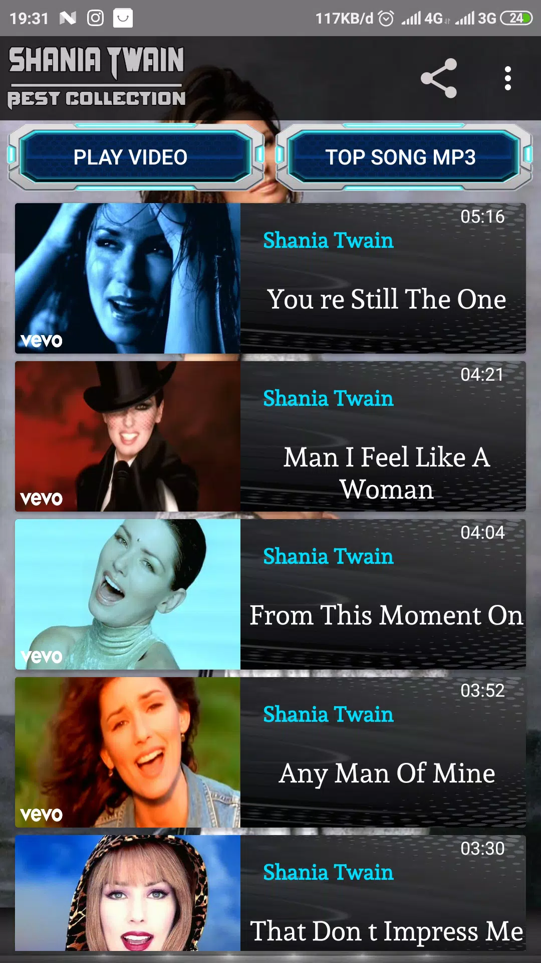 Shania Twain ~ The Best Video & Music MP3 Offline APK for Android Download