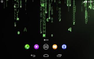 برنامه‌نما Matrix Green Letters HD LWP عکس از صفحه