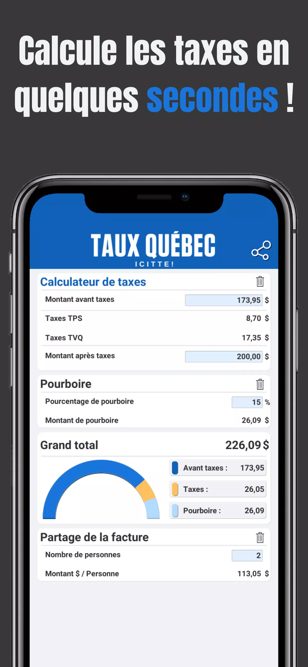 Calcul Taxes Québec | TPS TVQ APK pour Android Télécharger
