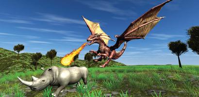 Flying Fire Dragon Simulator poster