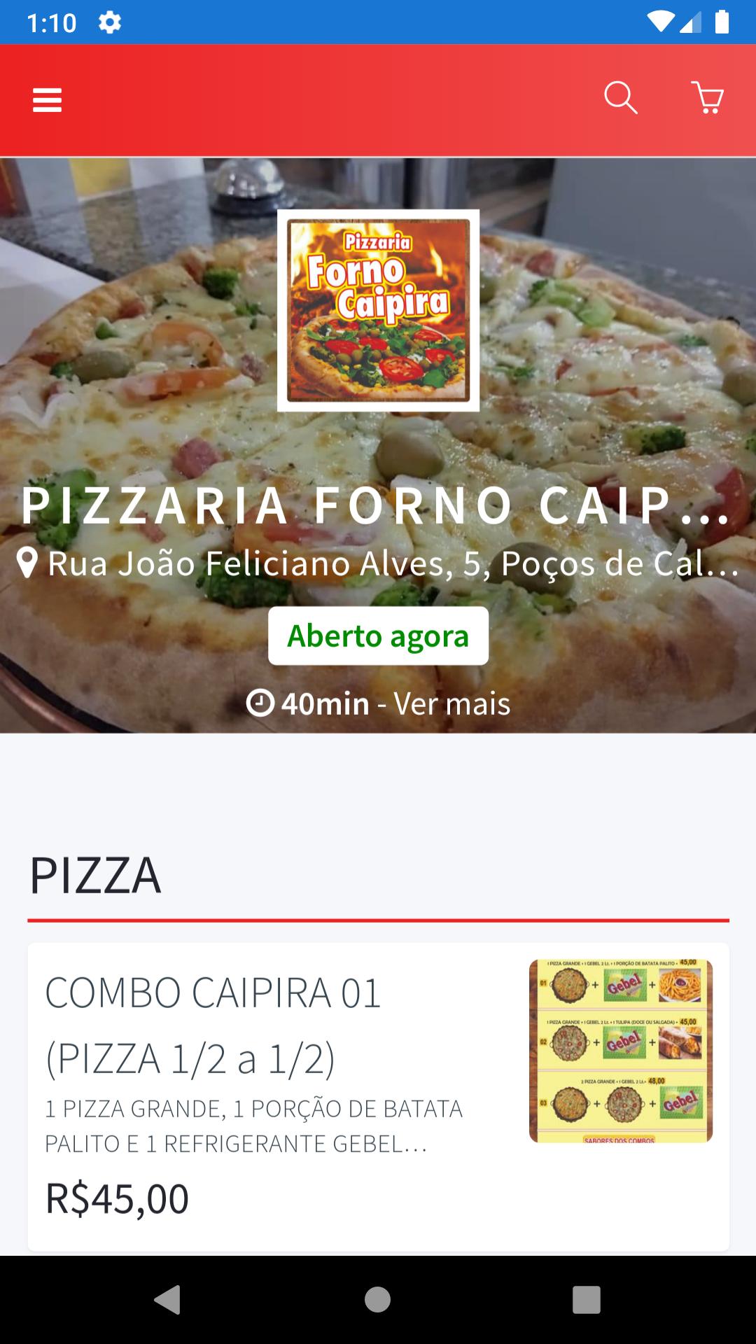 Download do APK de Pizzaria Forno Caipira para Android