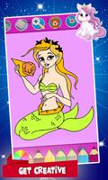 Little Mermaid Coloring Book syot layar 1