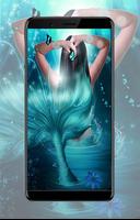 Mermaid Theme Wallpaper Affiche