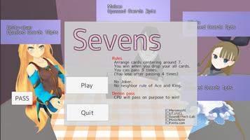 Sevens card game Affiche
