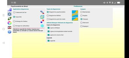 Psychrométrie en direct capture d'écran 1