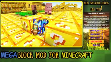 Mega Block Mod For Minecraft poster