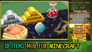3D Items Mod For Minecraft Affiche