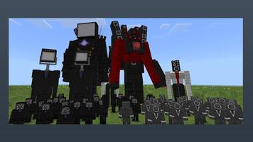TVMan Mod Minecraft Skibidi الملصق