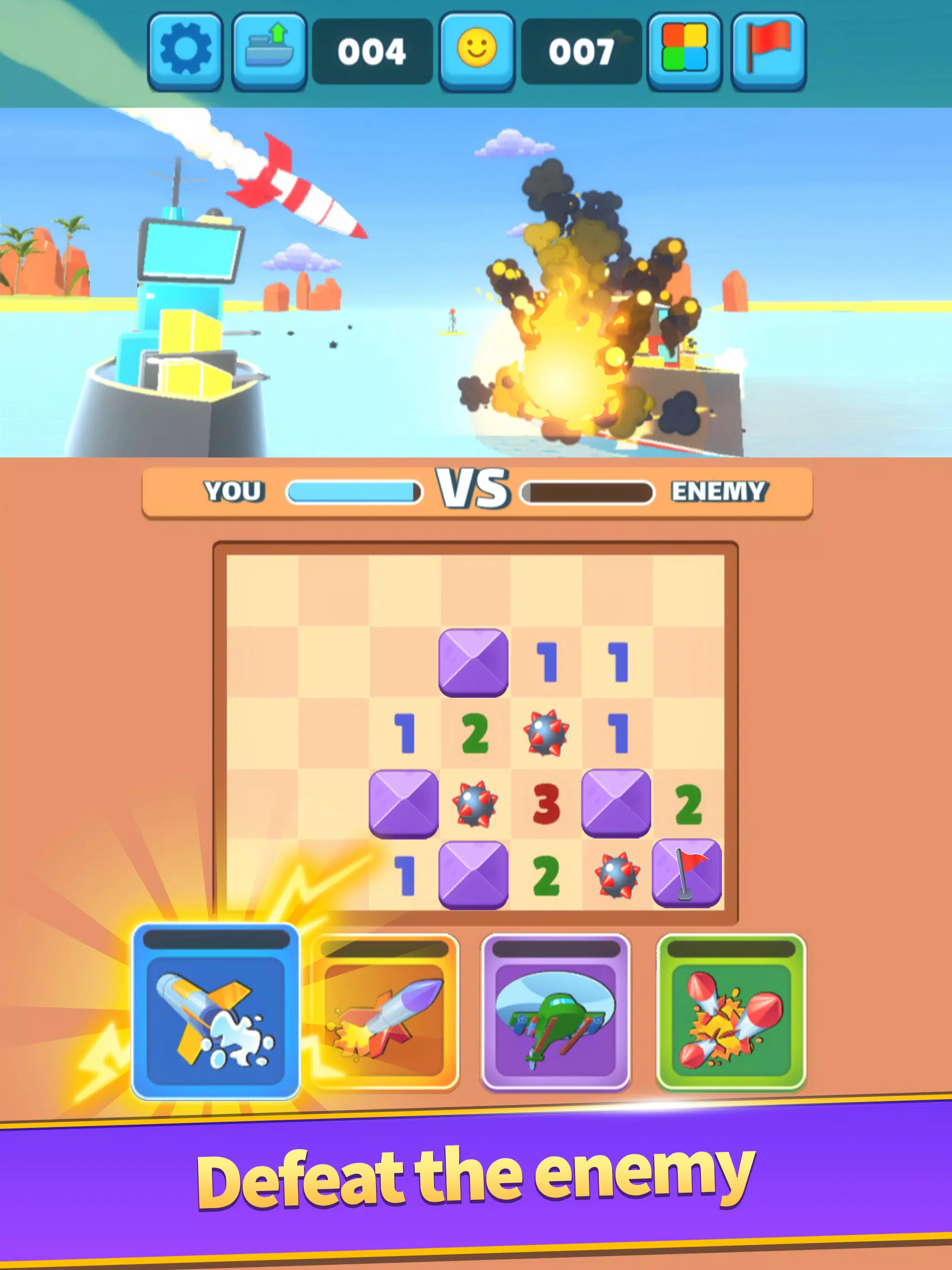 Minesweeper Battle Clash RPG