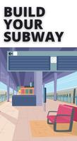 City Metro subway mini puzzle Poster