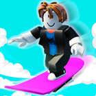 Obby Snowboard Parkour Racing icône