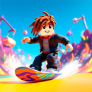 Obby Snowboard: Parkour Racing APK