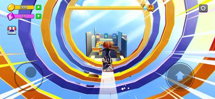 Obby Snowboard: Parkour Racing imagem de tela 1