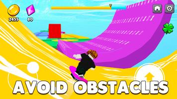 Obby Snowboard Parkour Racing скриншот 3