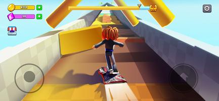 Obby Snowboard: Parkour Racing imagem de tela 3