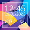Digitaluhr Widget Minimal Zeichen