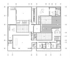 Minimalistisches Haus Plan Design Plakat