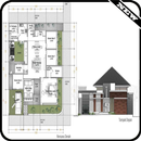 Projeto de plano de casa moderna minimalista APK