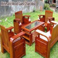 Minimalist Wood Guest Chair Id โปสเตอร์