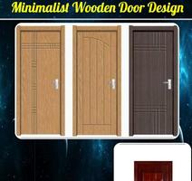 Minimalistische Holztür Design Plakat