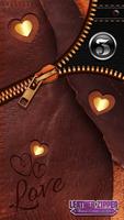 Leather Zipper Theme Screen Locker poster