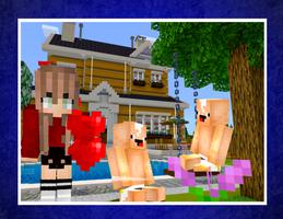 Happy Family Mod Minecraft پوسٹر