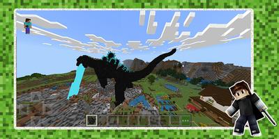 Godzilla Mod Minecraft الملصق