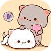 Animated Mochi Peach Stickers