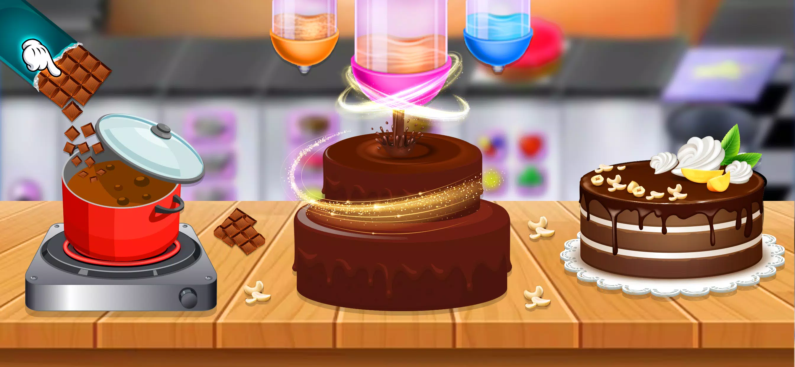 Download do APK de Fábrica chocolate aniversário: jogo comida